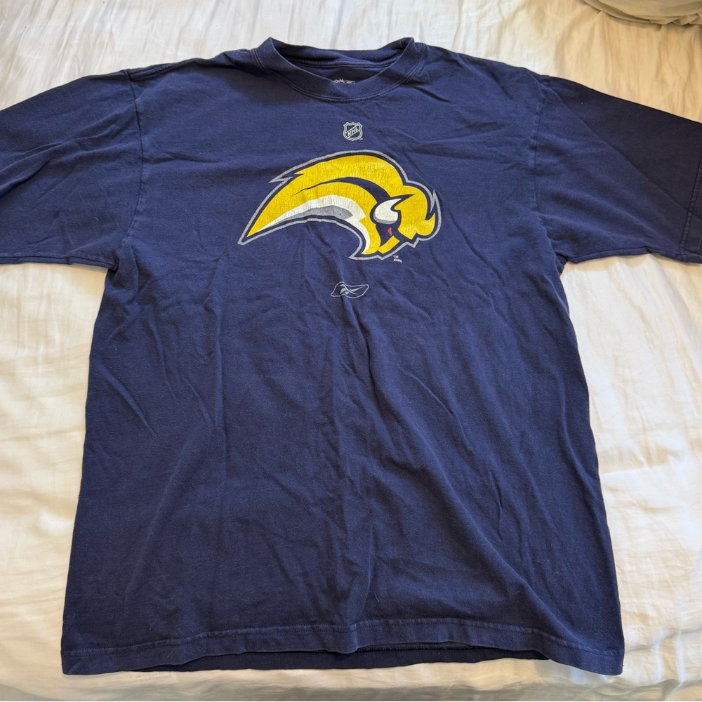 NHL New York Sabers Navy Blue Graphic Logo Tee
